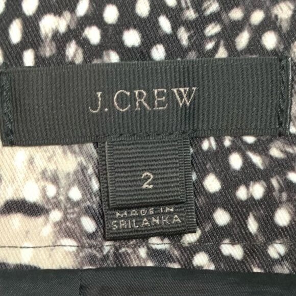 J Crew Abstract Patterned Fully Lined Preppy Mini Skirt Pockets Size 2 - Picture 9 of 11